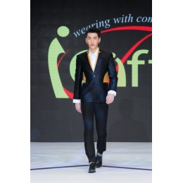 MDHL026 製造上班男裝西裝 模特示範 真人試穿 撞色領 修腰撞色 男西裝生產商 MDHL026 製造上班男裝西裝 模特示範 真人試穿 撞色領 修腰撞色 男西裝生產商